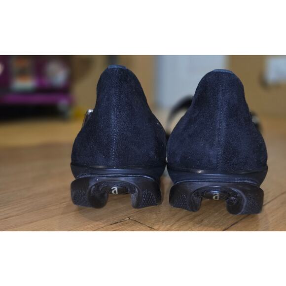 ASGI Splendor Mary Jane black suede angled strap sz 8.5 - Picture 3 of 6